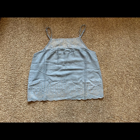 Keep It Sweet Chambray embroidered tank - Picture 4 of 6